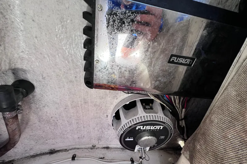 Slide: The Image of Interior of 2020 Key West 230 Bay Reef with Fusion audio equipment. - 62