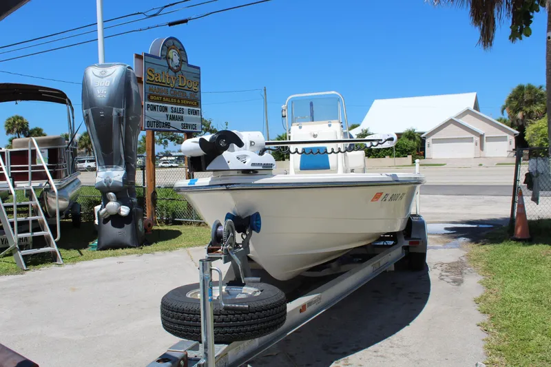 Slide: The Image of 2015 Pathfinder 2200 boat on trailer at Salty Dog Marine Center. - 5