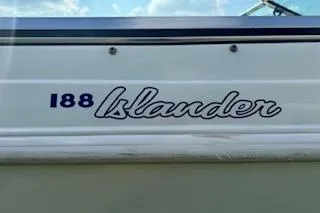 Slide: The Image of 1996 Baja 188 Islander 25th Anniversary boat nameplate detail. - 8