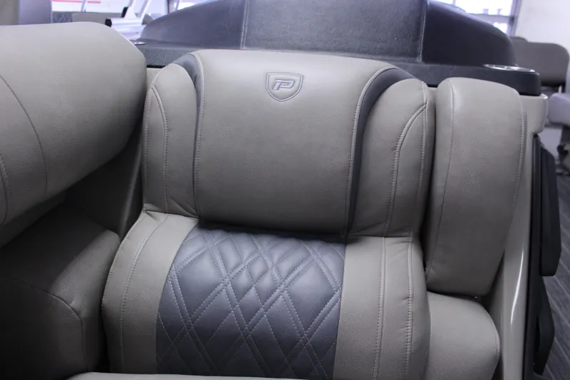 Slide: The Image of Luxurious seating in 2023 Premier 250 Intrigue boat with quilted leather design. - 21
