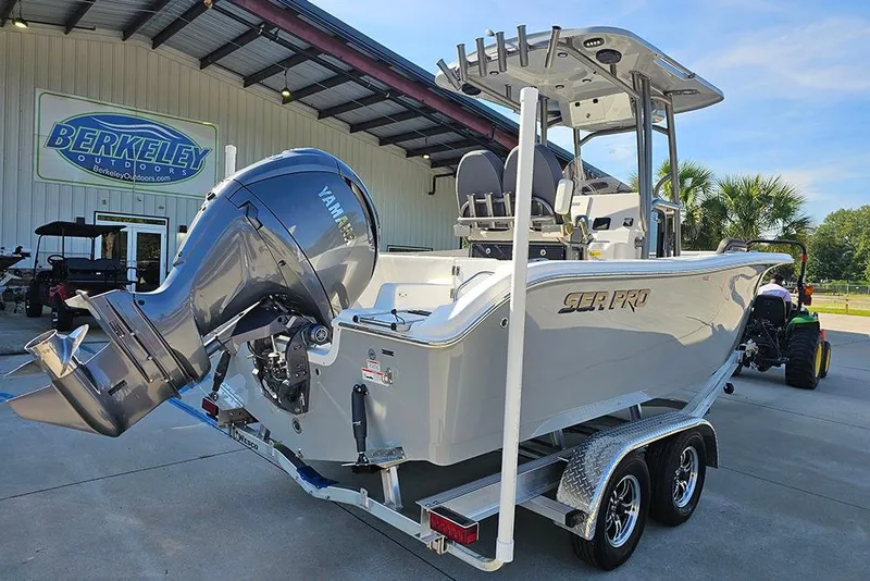 Slide: The Image of 2025 Sea Pro 222 Center Console boat with Yamaha engine at Berkeley Outdoors. - 3