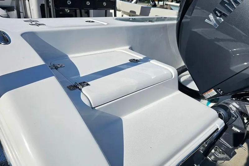 Slide: The Image of 2025 Sea Pro 222 Center Console boat with Yamaha engine, showcasing sleek design and functionality. - 9