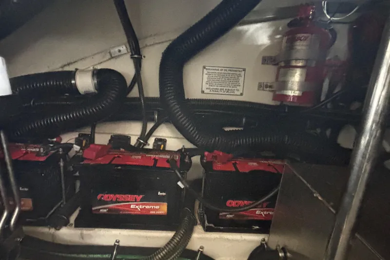 Slide: The Image of Engine compartment of 2013 Formula 350 CBR with Odyssey Extreme batteries. - 48