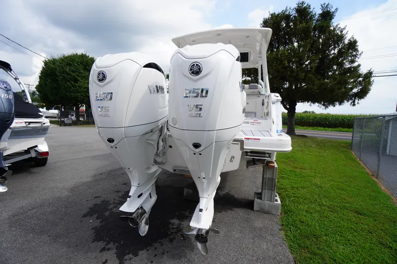 Slide: The Image of 2025 Chaparral 280 OSX boat with twin Yamaha V6 250 outboard engines. - 7