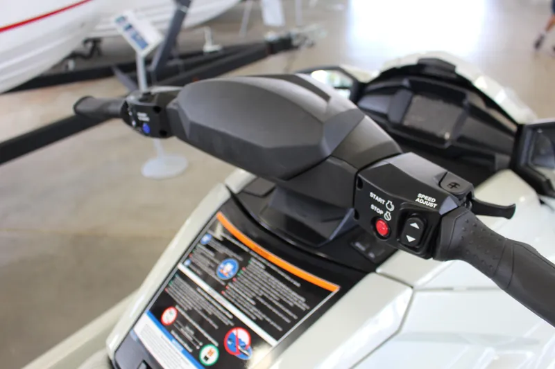 Slide: The Image of 2025 Yamaha VX Cruiser HO handlebars with control buttons and display panel. - 9