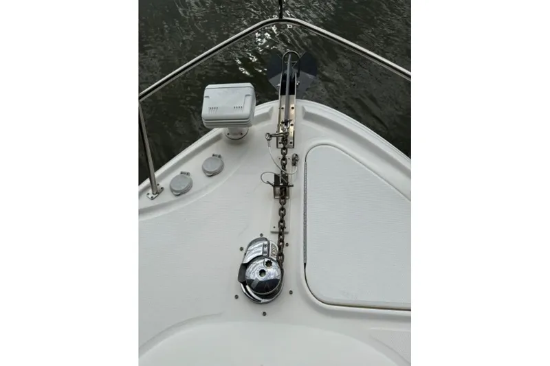 Slide: The Image of Bow of 2006 Sea Ray 38 Sundancer with anchor and winch system. - 48