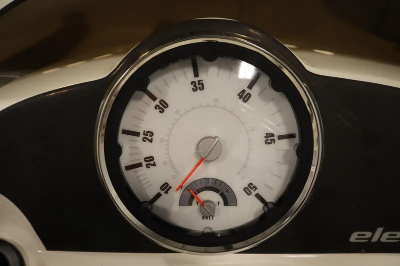 Slide: The Image of Close-up of 2021 Bayliner 16 Element speedometer and fuel gauge. - 18