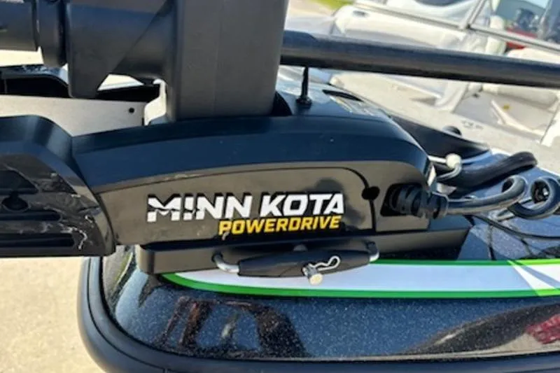 Slide: The Image of Minn Kota PowerDrive on 2020 Nitro Z19 Sport boat, outdoor setting. - 5