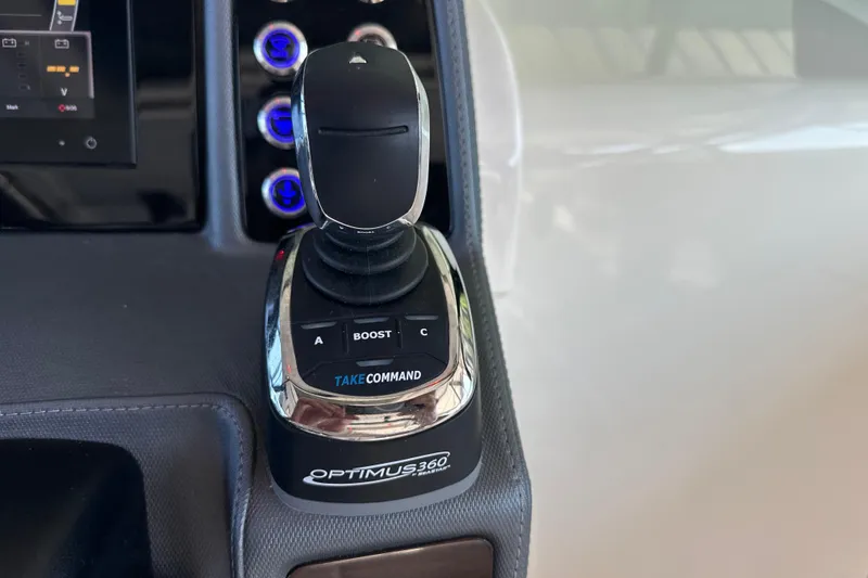 Slide: The Image of Joystick control panel of 2020 Chaparral 300 OSX boat with Optimus 360 system. - 72