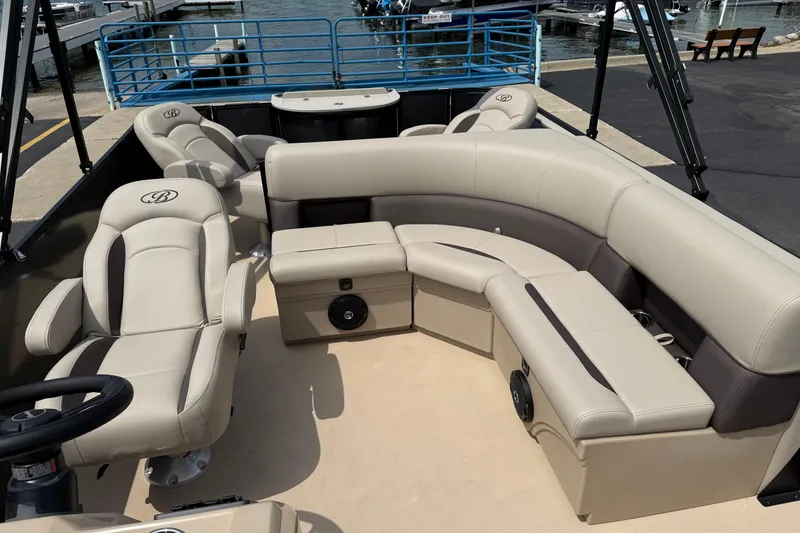 Slide: The Image of 2026 Bentley Pontoons Fish 220 Fish-N-Cruise interior with luxurious seating and modern design. - 15