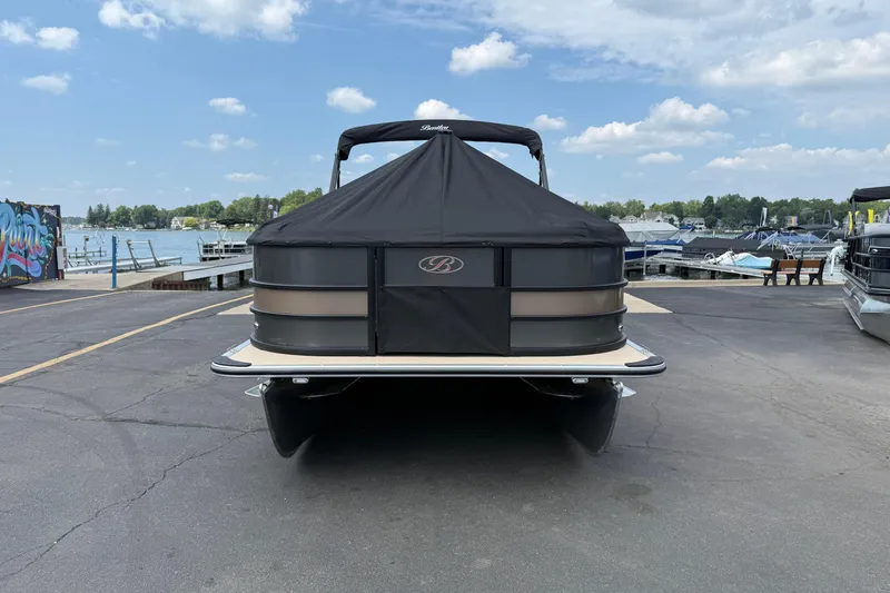 Slide: The Image of 2026 Bentley Pontoons Fish 220 Fish-N-Cruise at marina, covered and docked. - 3
