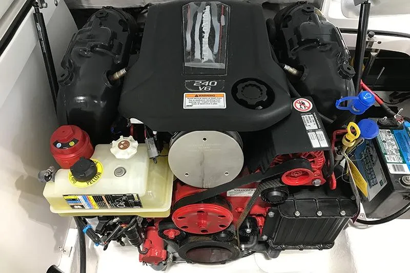 Slide: The Image of 2024 Cobalt 220S boat engine, featuring a 240 V6 configuration. - 8