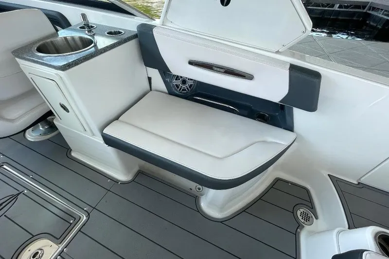 Slide: The Image of Engine compartment of 2020 Chaparral 297 SSX with Big Block V8 engine. - 13