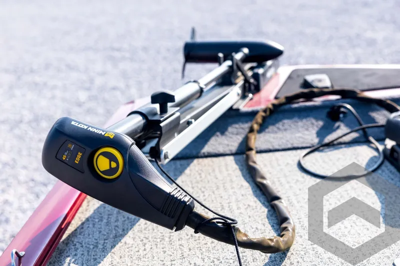 Slide: The Image of Trolling motor on 2022 Tracker Pro 170 boat, featuring Minn Kota Edge. - 37