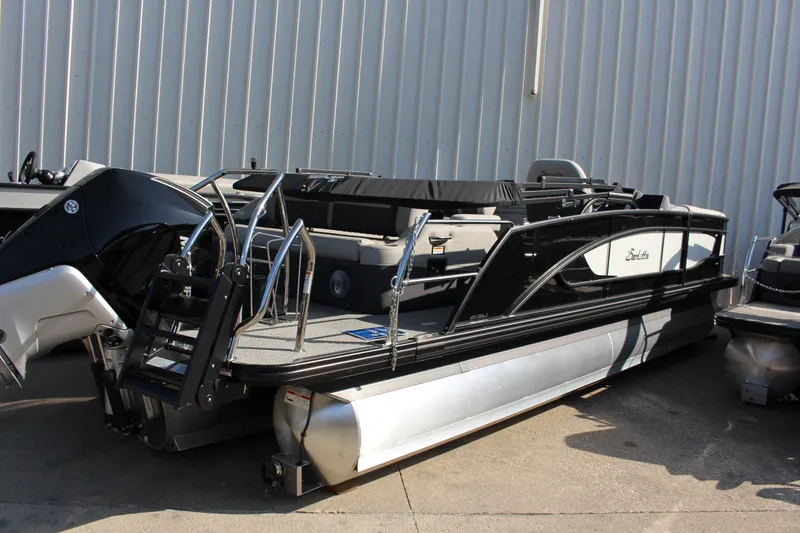 The Image of 2025 Barletta Lusso 23U pontoon boat with sleek design and modern features. - 1