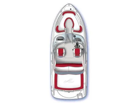 Slide: The Image of 2006 Sea Ray 205 Sport boat interior with yellow seating and white deck. - 15