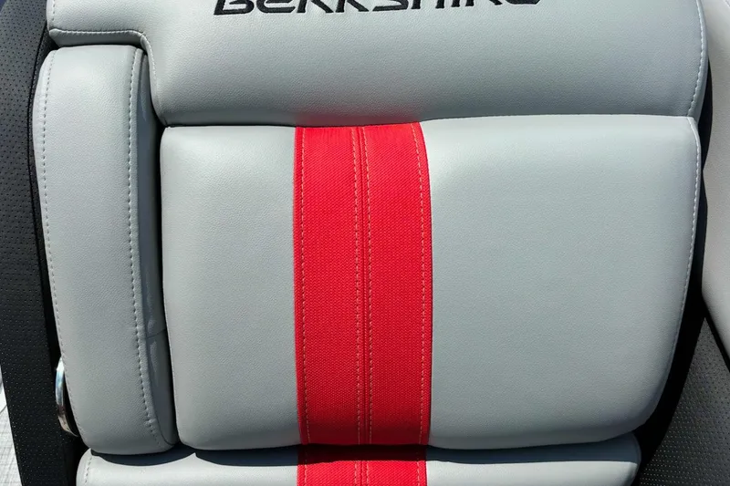 Slide: The Image of 2026 Berkshire 24RFX CTS seat with gray upholstery and red accent stripe. - 5