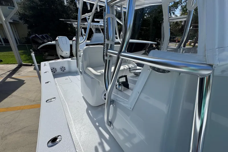 Slide: The Image of 2025 Conch 33 boat interior with sleek design and modern features. - 30