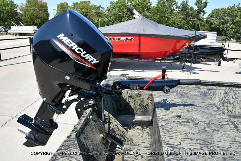 Slide: The Image of Tracker Grizzly 1648 Utility Jon w/25HP Mercury Tiller 2026 - 4