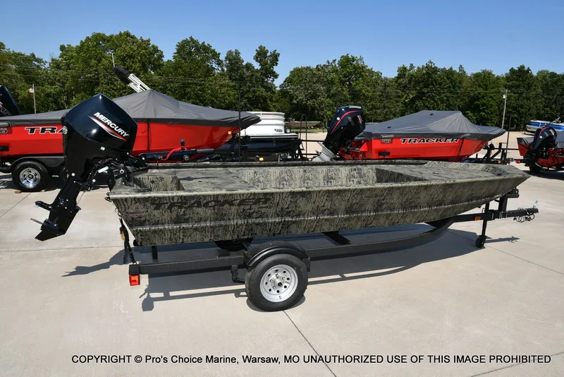 Slide: The Image of Tracker Grizzly 1648 Utility Jon w/25HP Mercury Tiller 2026 - 7