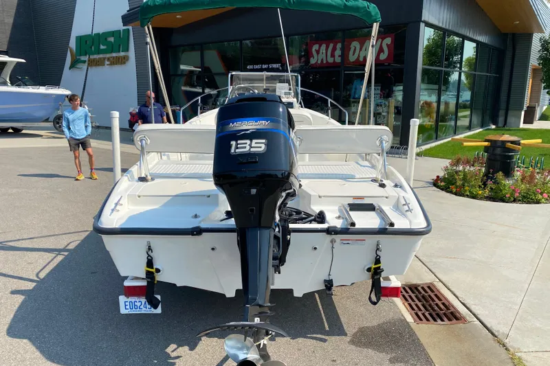 Slide: The Image of 2001 Boston Whaler 18 Dauntless with Mercury 135 engine at Irish Boat Shop. - 5
