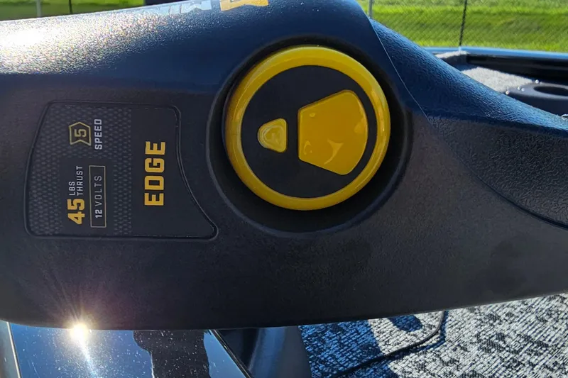 Slide: The Image of Close-up of 2026 Tracker Pro Team 175 Crappie Edition boat control panel. - 5