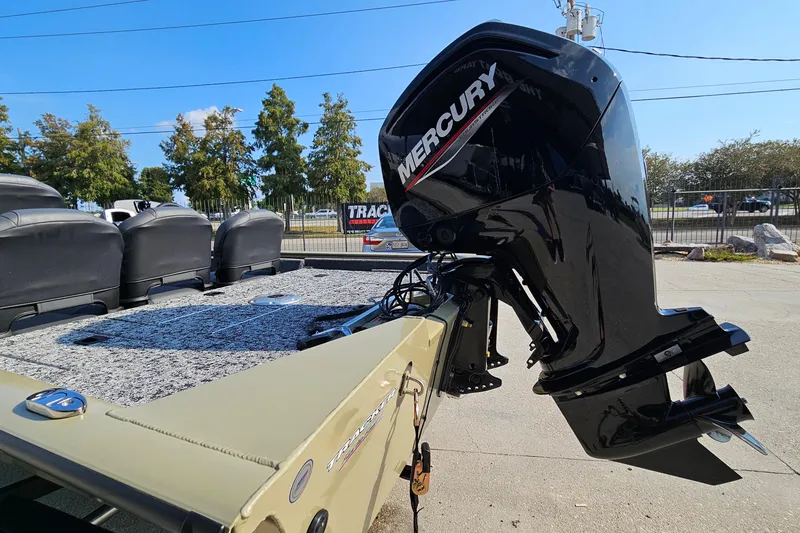 Slide: The Image of 2026 Tracker Pro Team 175 Crappie Edition boat with Mercury outboard motor. - 7