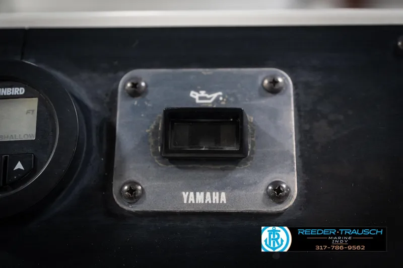 Slide: The Image of Close-up of engine hour meter on 1991 Godfrey Sanpan SP 2200 boat dashboard. - 36