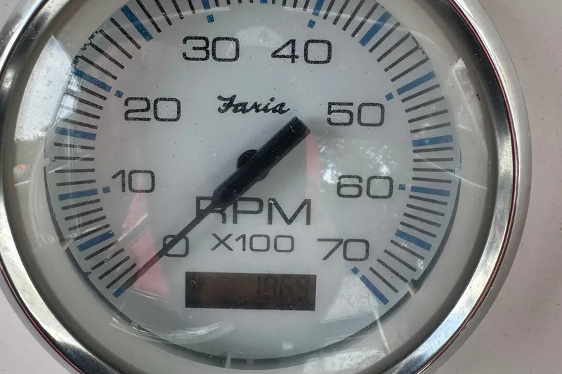 Slide: The Image of Tachometer displaying RPM for 2010 Carolina Skiff JVX16CC boat. - 7