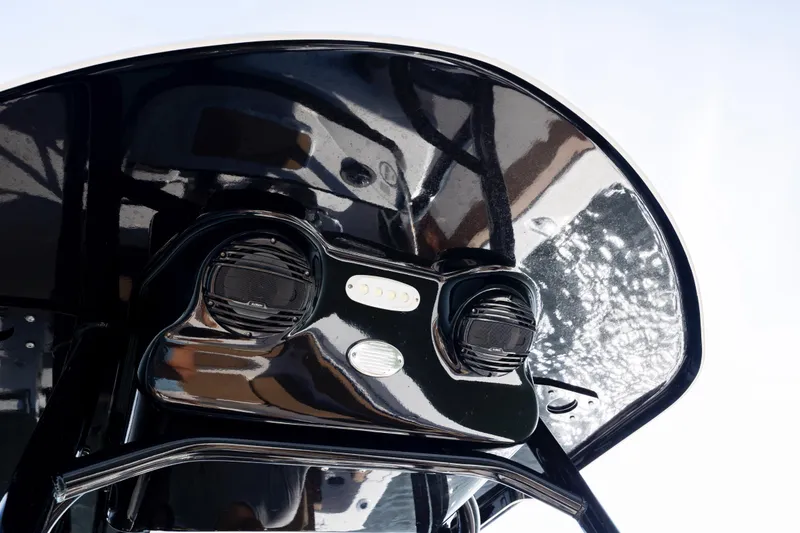 Slide: The Image of 2023 Sea Pro 219 Deep V CC boat console with speakers and lights. - 15