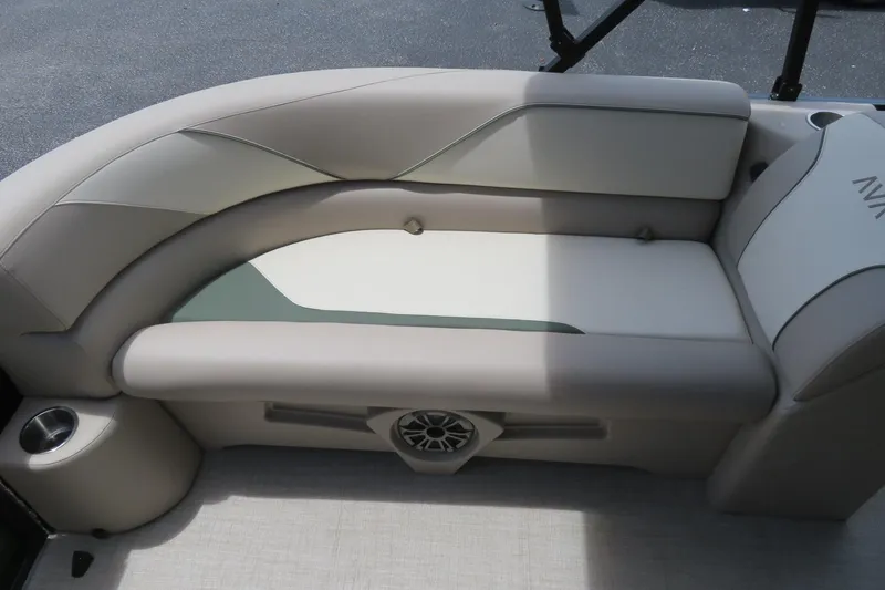 Slide: The Image of Luxurious seating on 2026 Avalon 2385 Venture 85 Rear Fish Tri-toon, Sarasota, FL. - 47
