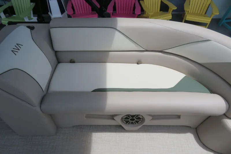 Slide: The Image of Luxury seating on 2026 Avalon 2385 Venture 85 Rear Fish Tri-toon, Sarasota, FL. - 48