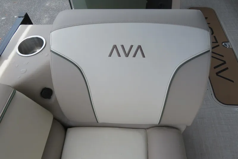 Slide: The Image of Avalon 2385 Venture 85 luxury seating with cup holder, Sarasota, FL, 2026 model. - 52