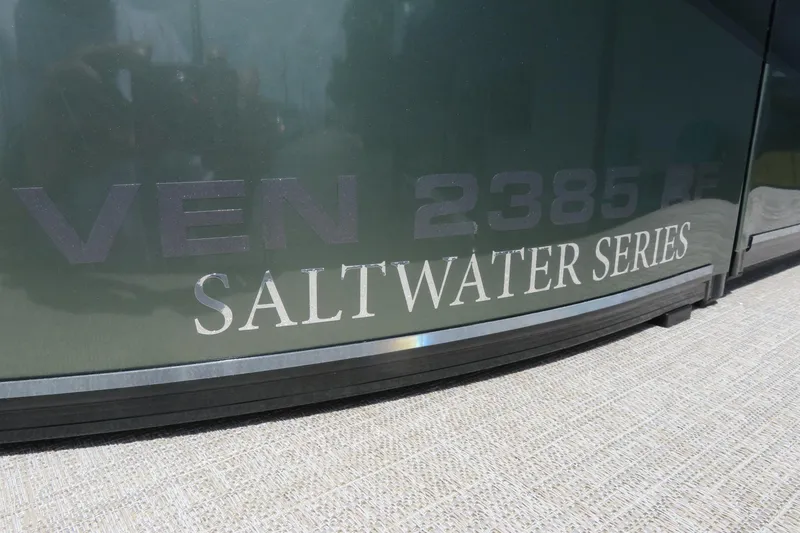 Slide: The Image of Close-up of Avalon 2385 Venture Saltwater Series boat, Sarasota, FL, 2026 model. - 7