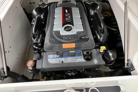 Slide: The Image of 2023 Chaparral 247 SSX engine compartment showcasing powerful G2 engine. - 18