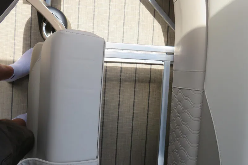 Slide: The Image of Interior of 2026 Avalon 2385 LSZ Quad Lounger, featuring luxury seating and flooring. - 19