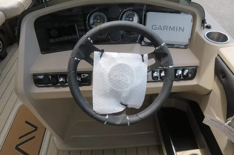 Slide: The Image of Steering wheel of 2026 Avalon 2385 LSZ Quad Lounger with Garmin navigation, Sarasota, FL. - 29