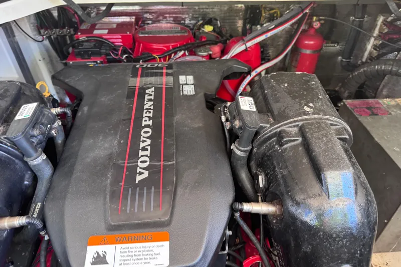Slide: The Image of Volvo Penta engine in 2015 Regal 28 Express boat, detailed view. - 77