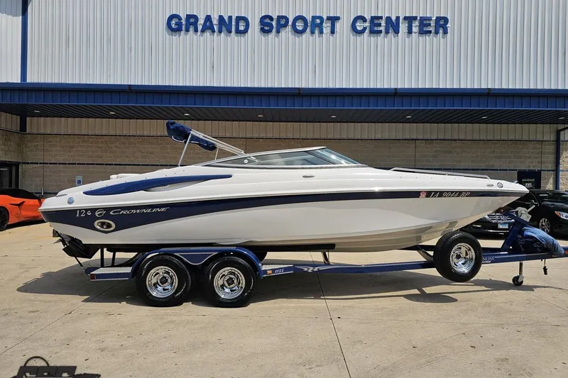 Slide: The Image of 2007 Crownline 23 SS boat on trailer at Grand Sport Center dealership. - 1