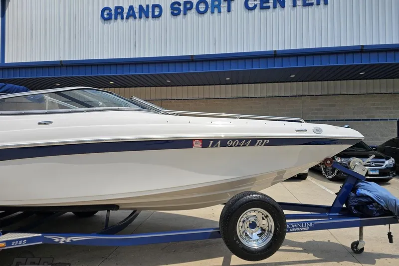 Slide: The Image of 2007 Crownline 23 SS boat on trailer at Grand Sport Center. - 12
