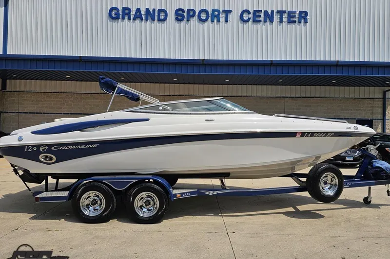 Slide: The Image of 2007 Crownline 23 SS boat on trailer at Grand Sport Center. - 2