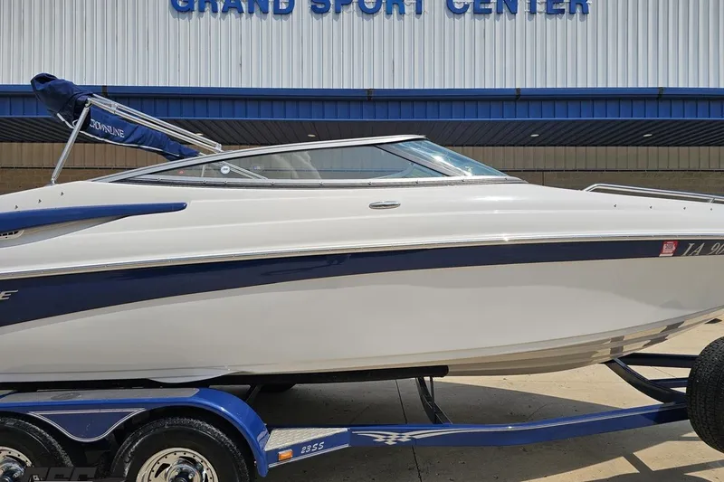 Slide: The Image of 2007 Crownline 23 SS boat on trailer at Grand Sport Center. - 3
