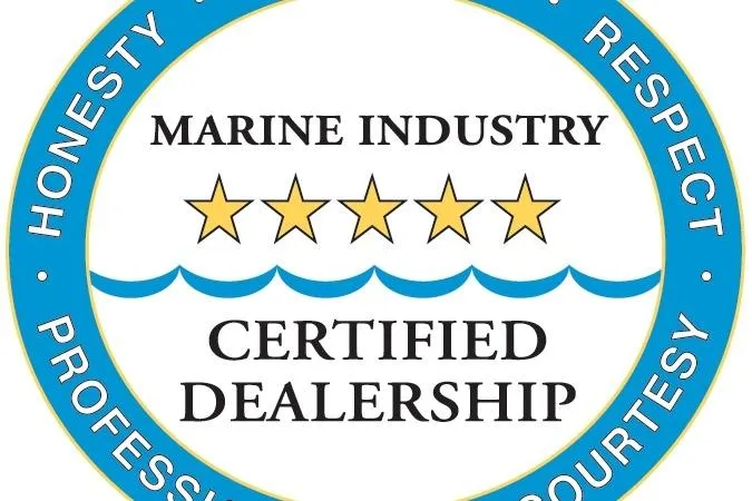 Slide: The Image of Marine Industry Certified Dealership logo emphasizing honesty and professionalism. - 2