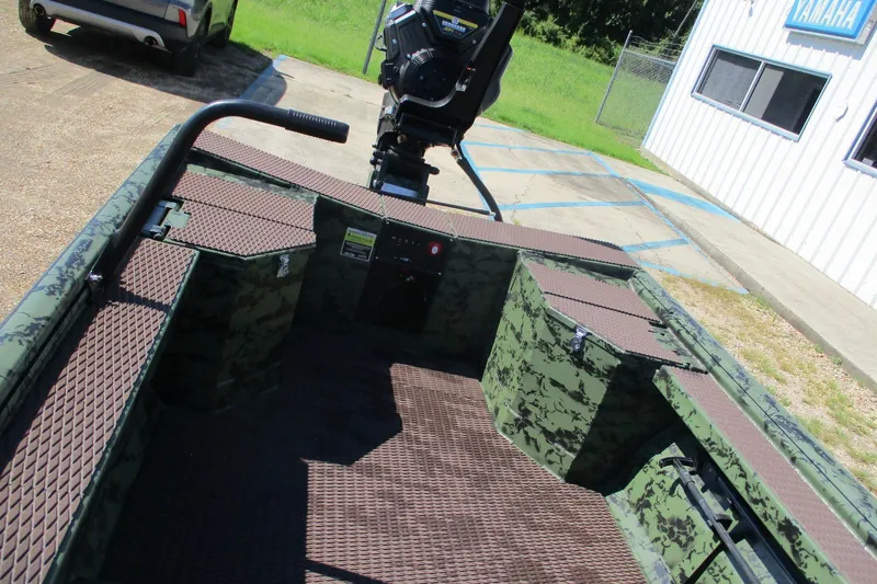 Slide: The Image of 2026 Gator Tail 1854 Extreme boat with camo design and powerful outboard motor. - 9