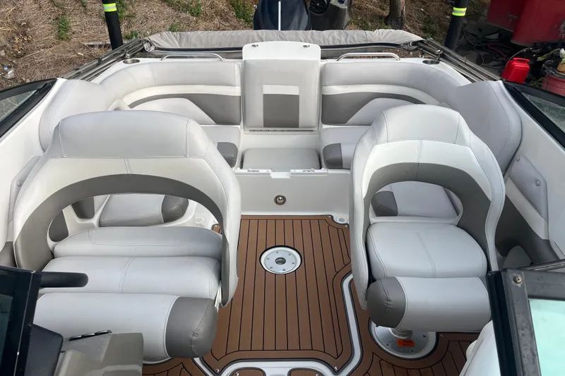 Slide: The Image of Hurricane SD 2486 boat cup holder, 2017 model, with open lid and white seating. - 72