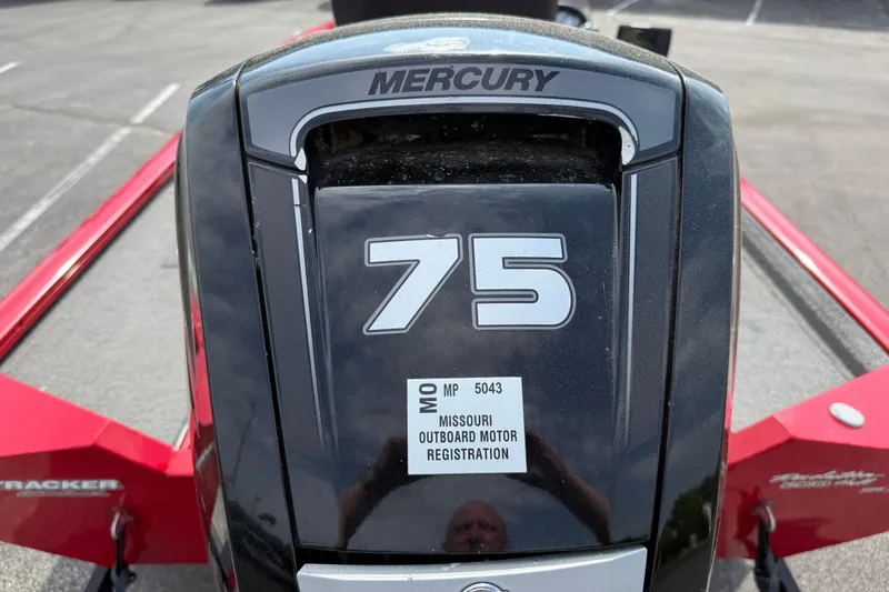 Slide: The Image of Mercury 75 outboard motor on 2018 Tracker Pro Team 175 TXW boat, Missouri registration. - 10