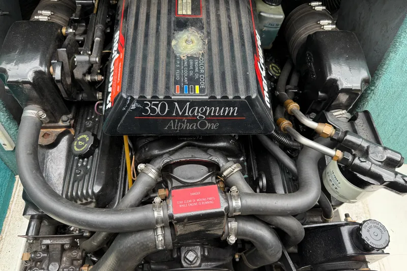 Slide: The Image of Engine of 1995 Sea Ray 220 Cuddy Cabin with 350 Magnum Alpha One. - 10