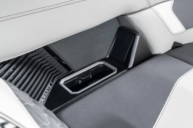 Slide: The Image of Interior of 2026 Viaggio D22U, featuring sleek black and white seating with modern design elements. - 26