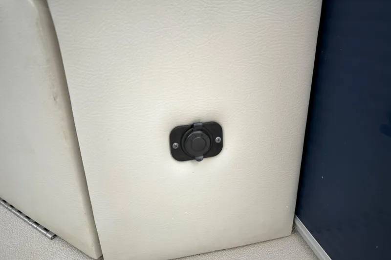 Slide: The Image of 2018 Sweetwater Sunrise 206 F pontoon boat on trailer, featuring Yamaha outboard motor. - 50