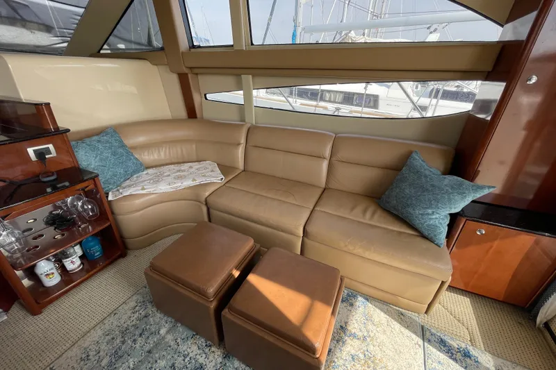 Slide: The Image of Luxurious interior of 2008 Meridian 341 Sedan with leather seating and elegant decor. - 17